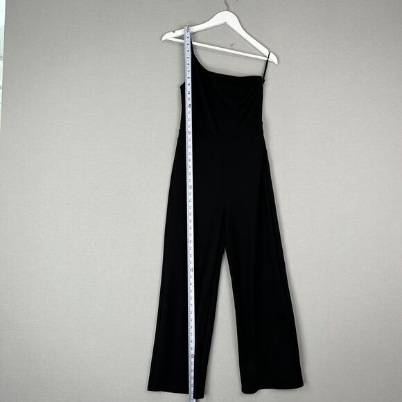 Majorelle Jumpsuit Womens Medium Black One Shoulder Ponte Knit Wide Leg Party - Picture 7 of 15